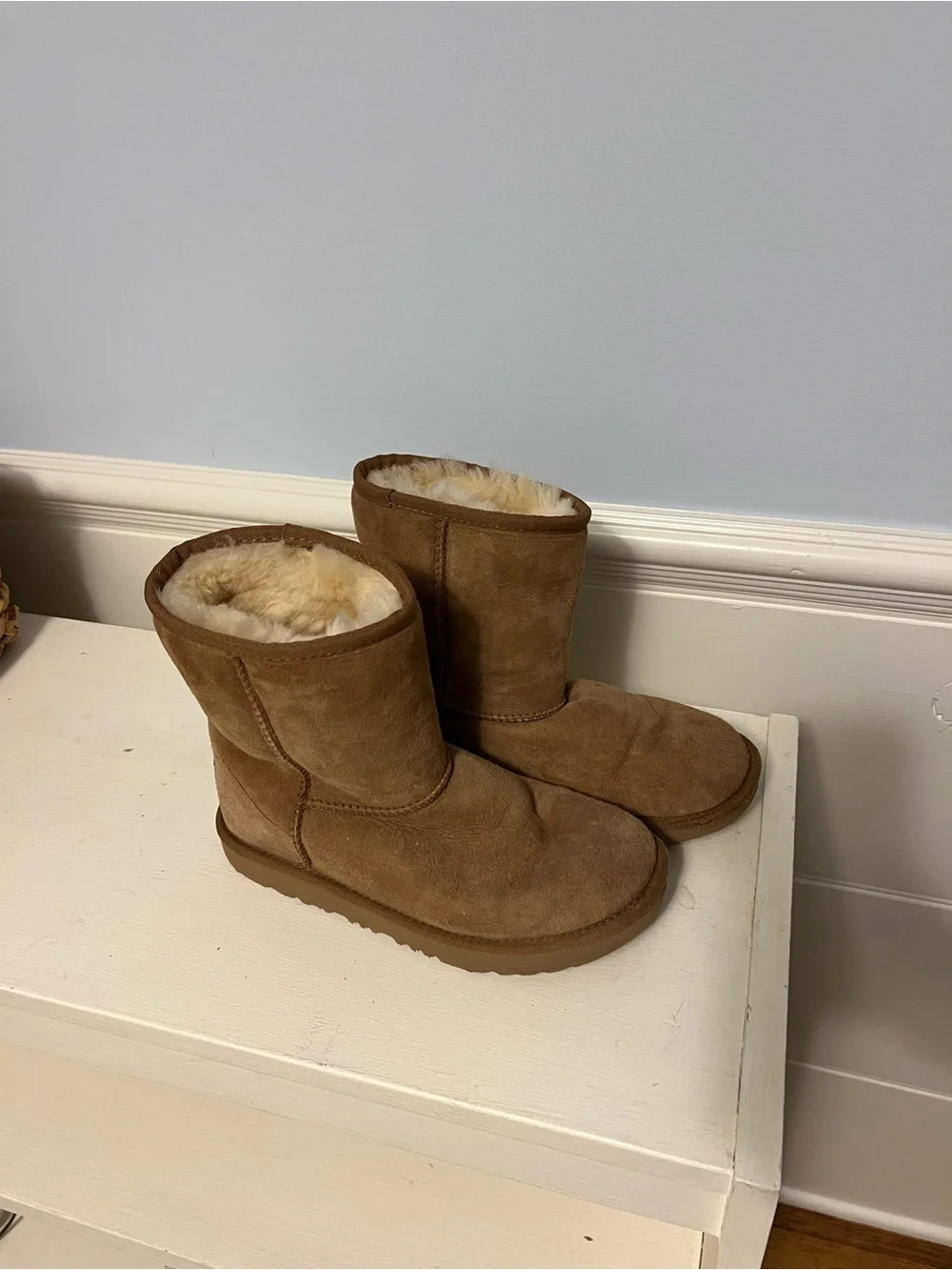 UGG Kids Chestnut Suede Short Boots, size 4
